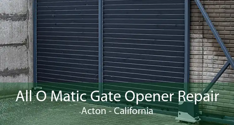 All O Matic Gate Opener Repair Acton - California